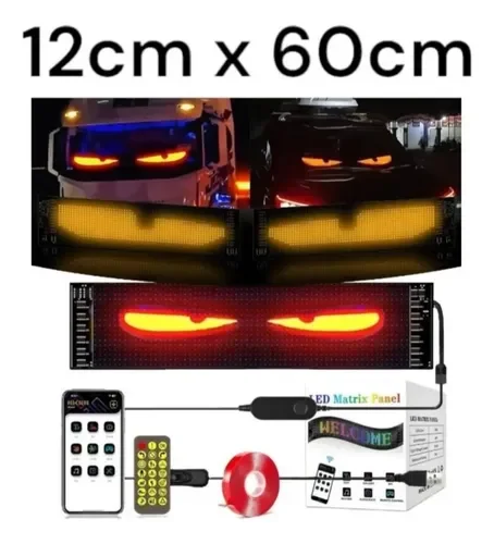 Par Pantalla Cinta Led Flexible Ojitos 12x60cm App + Control