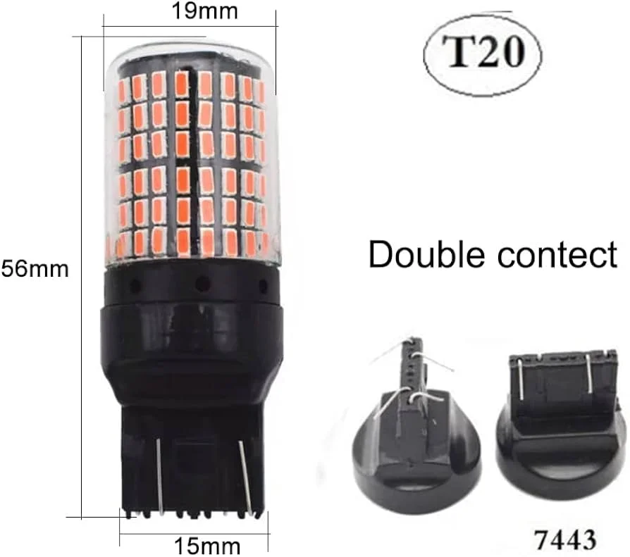 BOMBILLOS LED 7443 144 LED ROJO