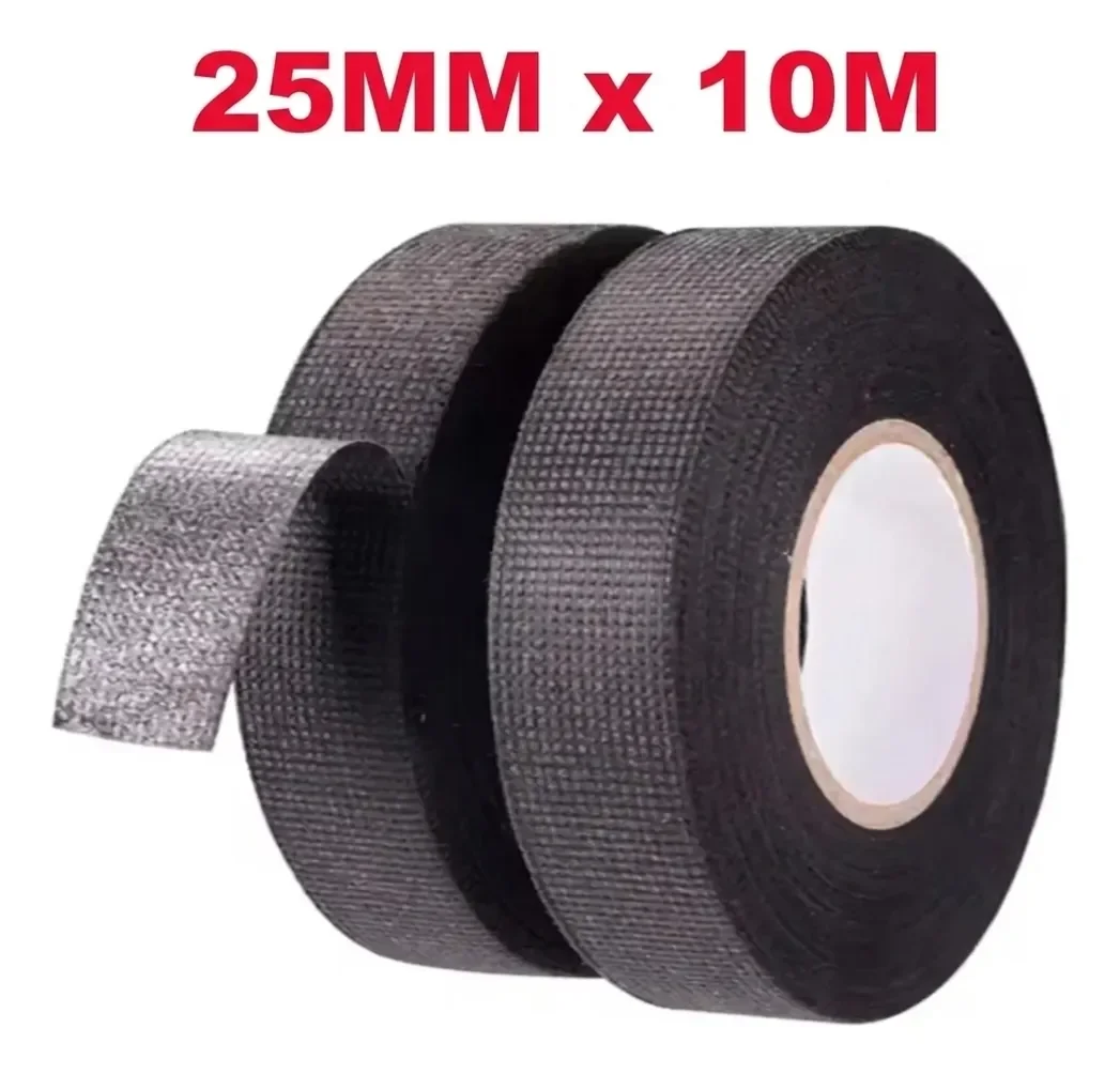 Teipe Eléctrico Aislante Automotriz Tela 25mm X 10mts