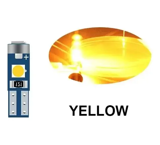 Muelitas Led T5 Para Tablero Cluster De Carro - Ambar