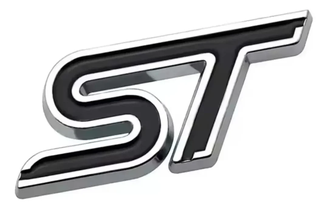 Emblema De Parrilla St Ford Grande Universal (unidad) Negro/Cromado
