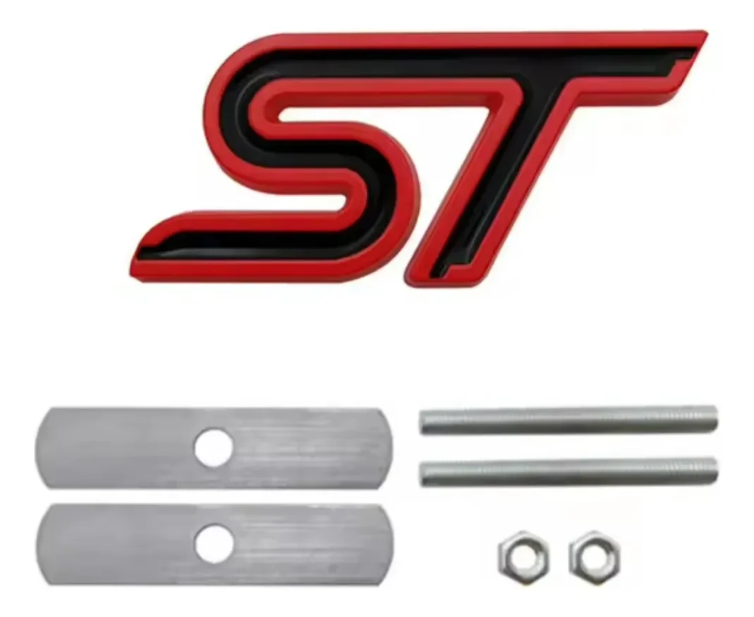 Emblema De Parrilla St Ford Grande Universal (unidad) Negro/Rojo