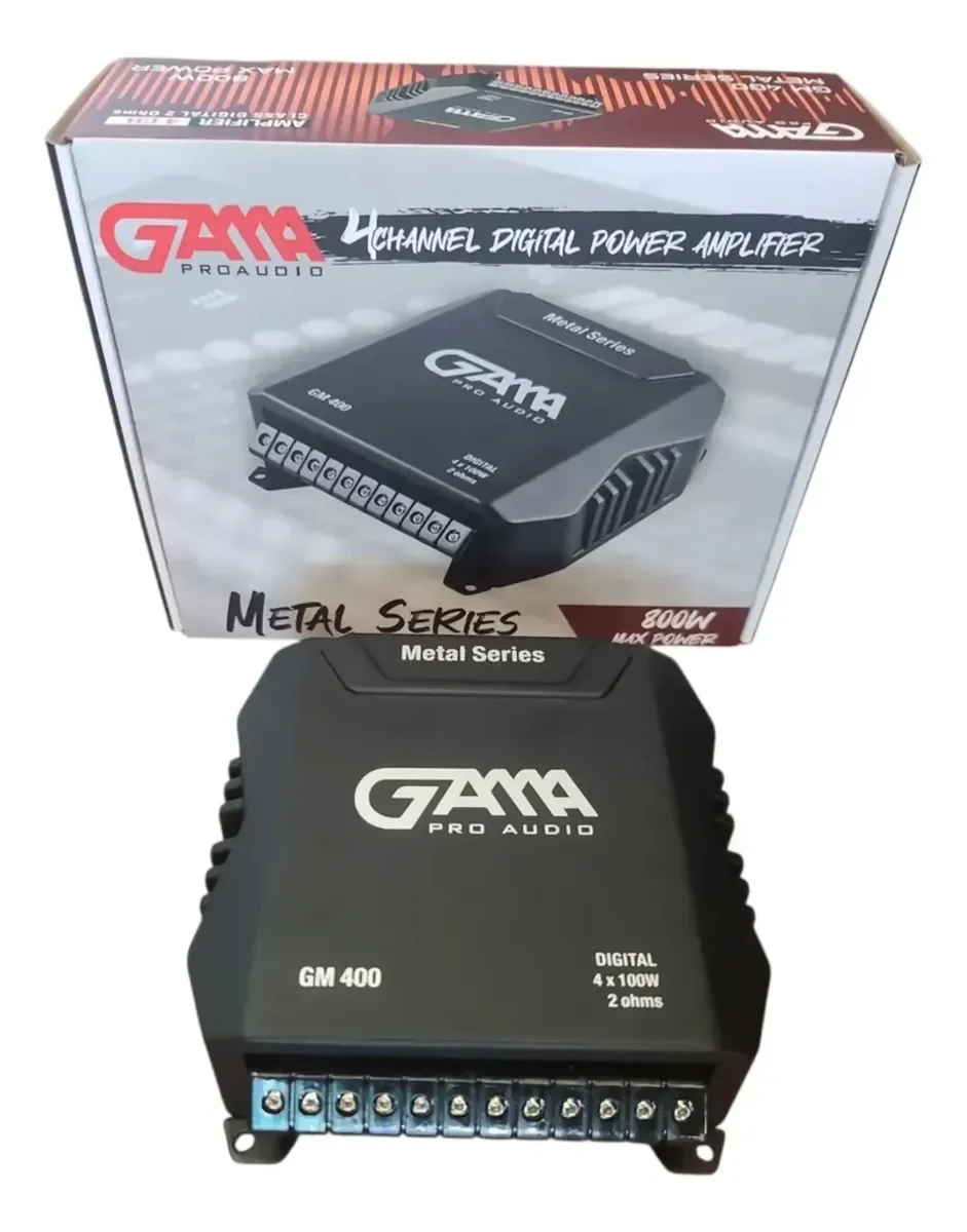 Planta Amplificador Mini 400.4 4 Canales 2 Ohms Marca Gama
