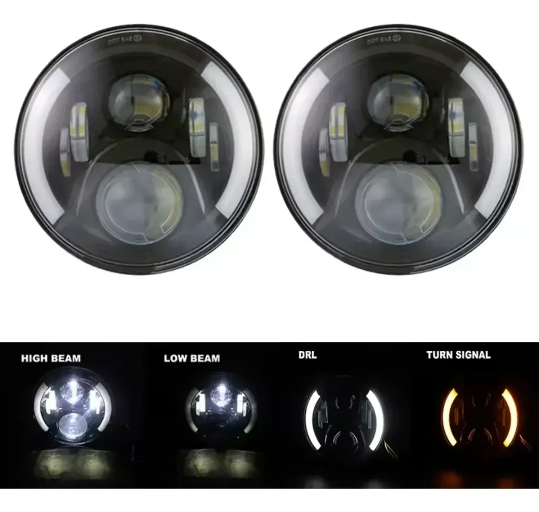Faros Led 7 Pulgadas Reemplazo Jeep Machito Fj Mack 12v 24v