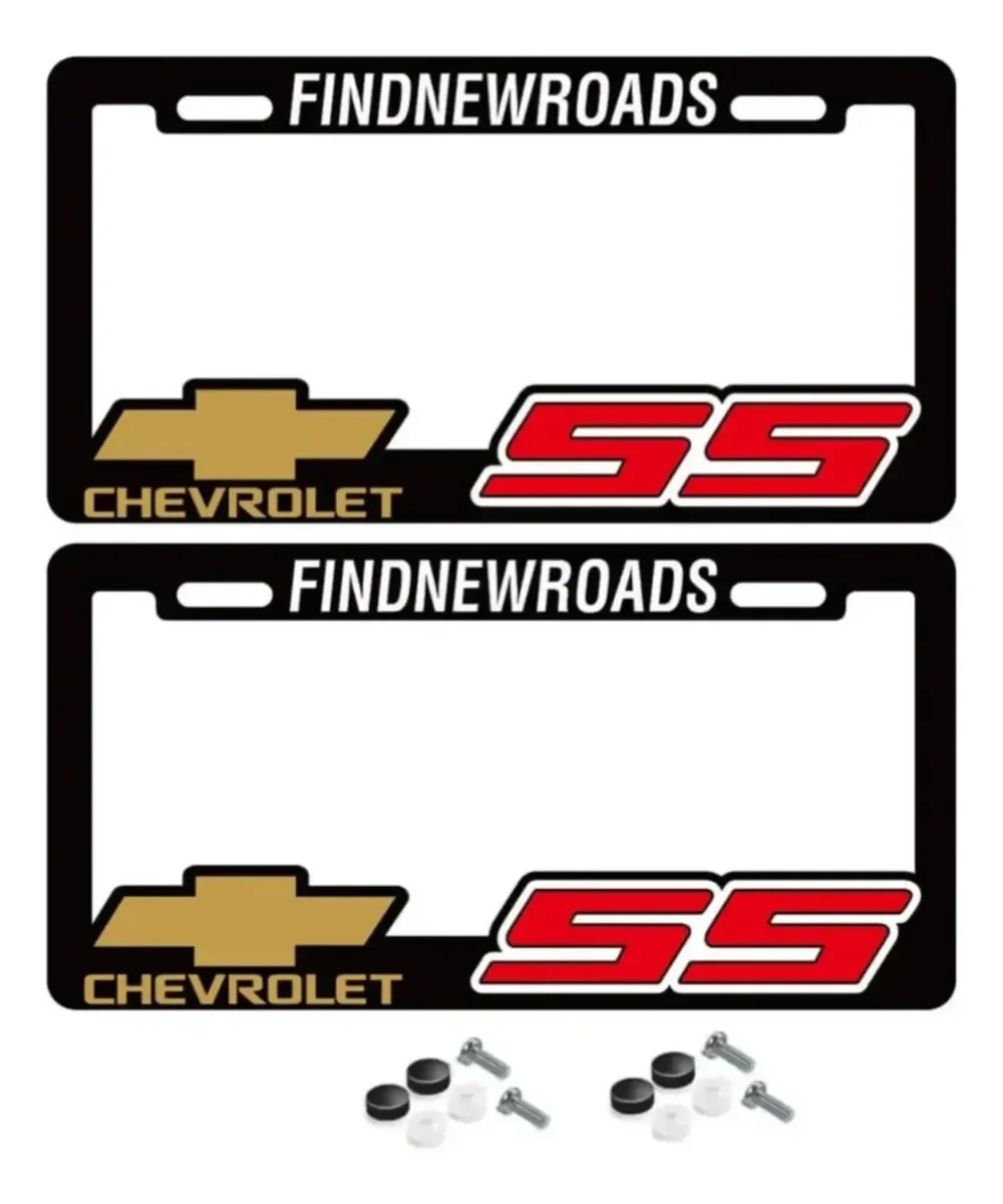 Par de Porta Placas Marco Chevrolet SS Con Tornillo