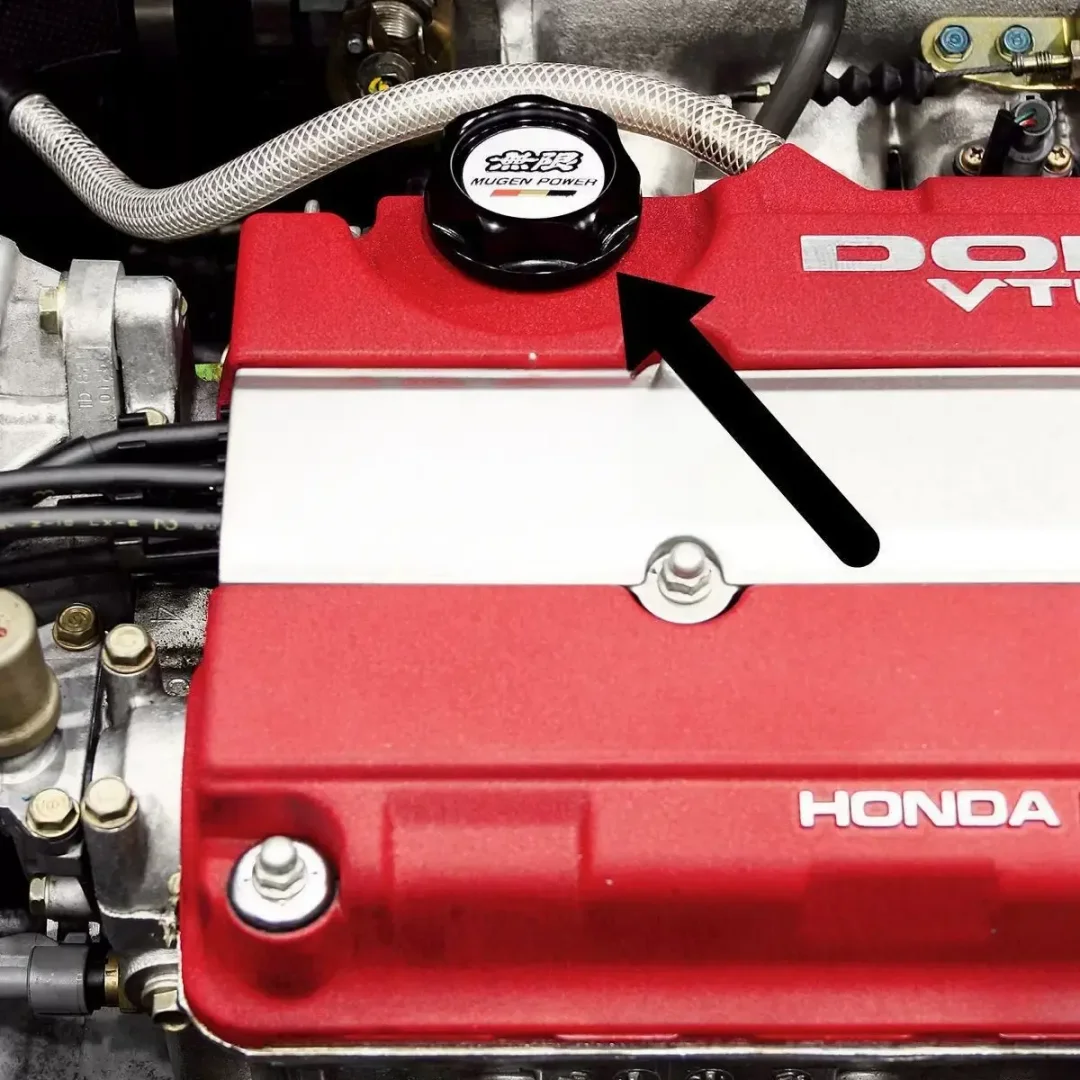 Tapa De Aceite Universal Estilo Jdm Para Carros Negro · imagen 3