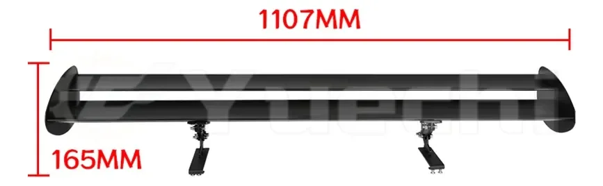 Spoiler Alerón Trasero Doble Universal Tuning Aluminio 110cm · imagen 4