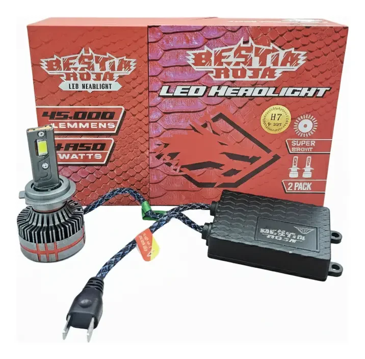 Bombillos Led Max Led Bestia Roja 45.000 Lm H7