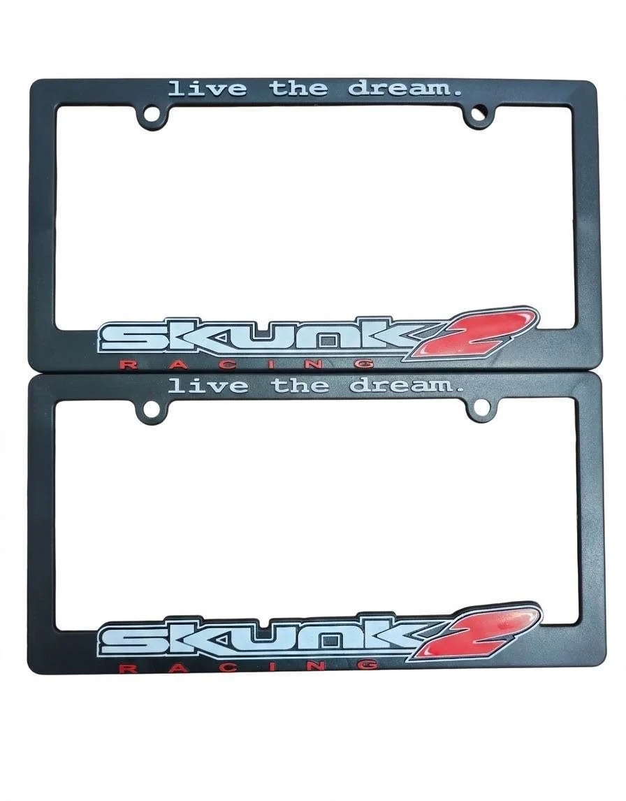 Par de Porta Placa Marcos Skunk2 Sin Tornillo