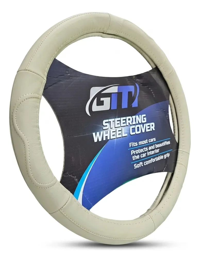 Forro de volante cuero sintético beige GM universal