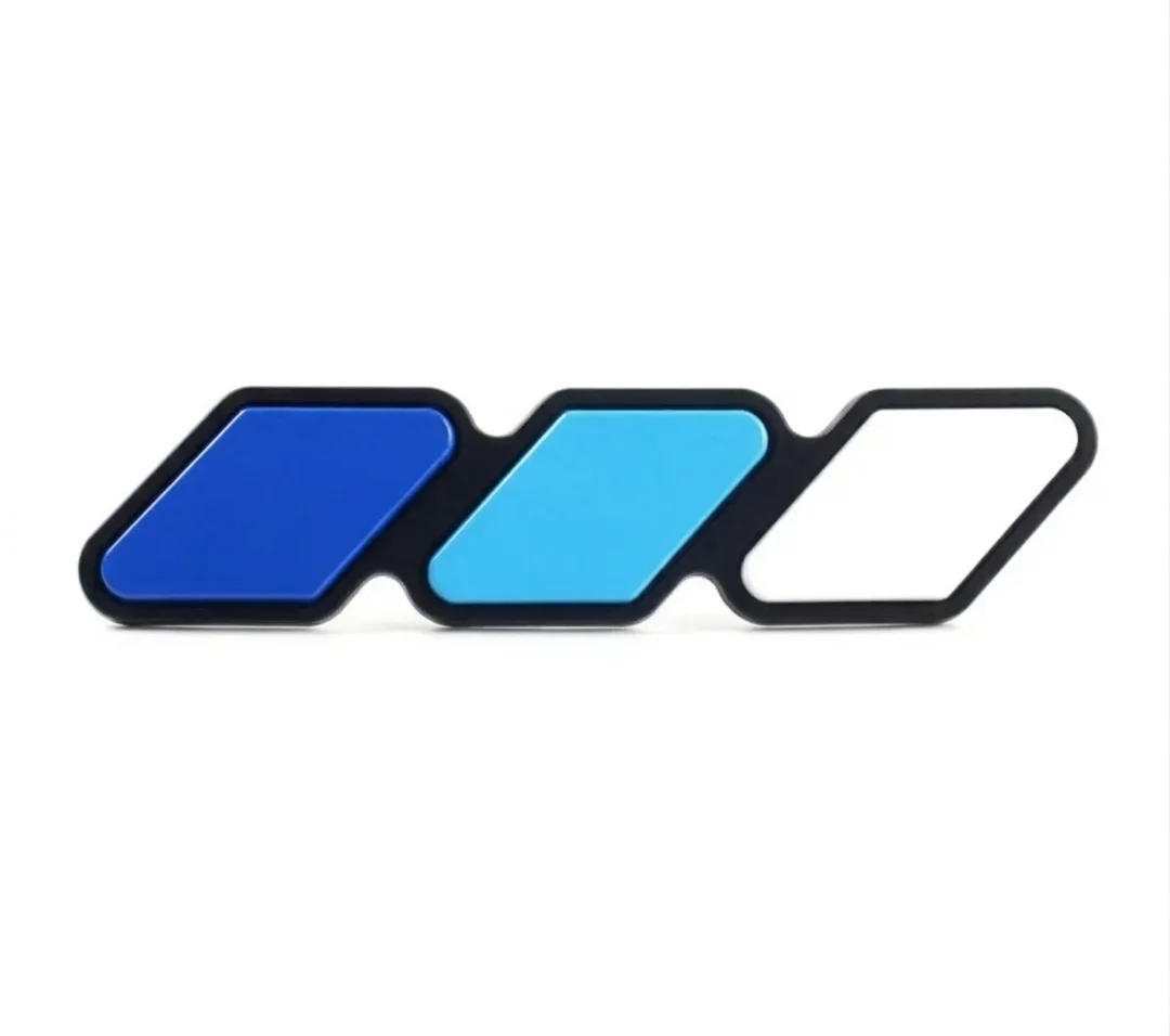 Emblema Tricolor Para Parrilla Universal Azul