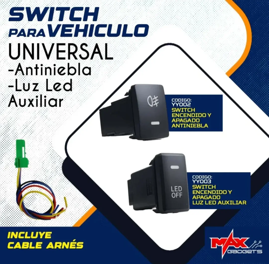 Boton Switch On Off Pequeño Antinieblas Toyota Universal · imagen 4