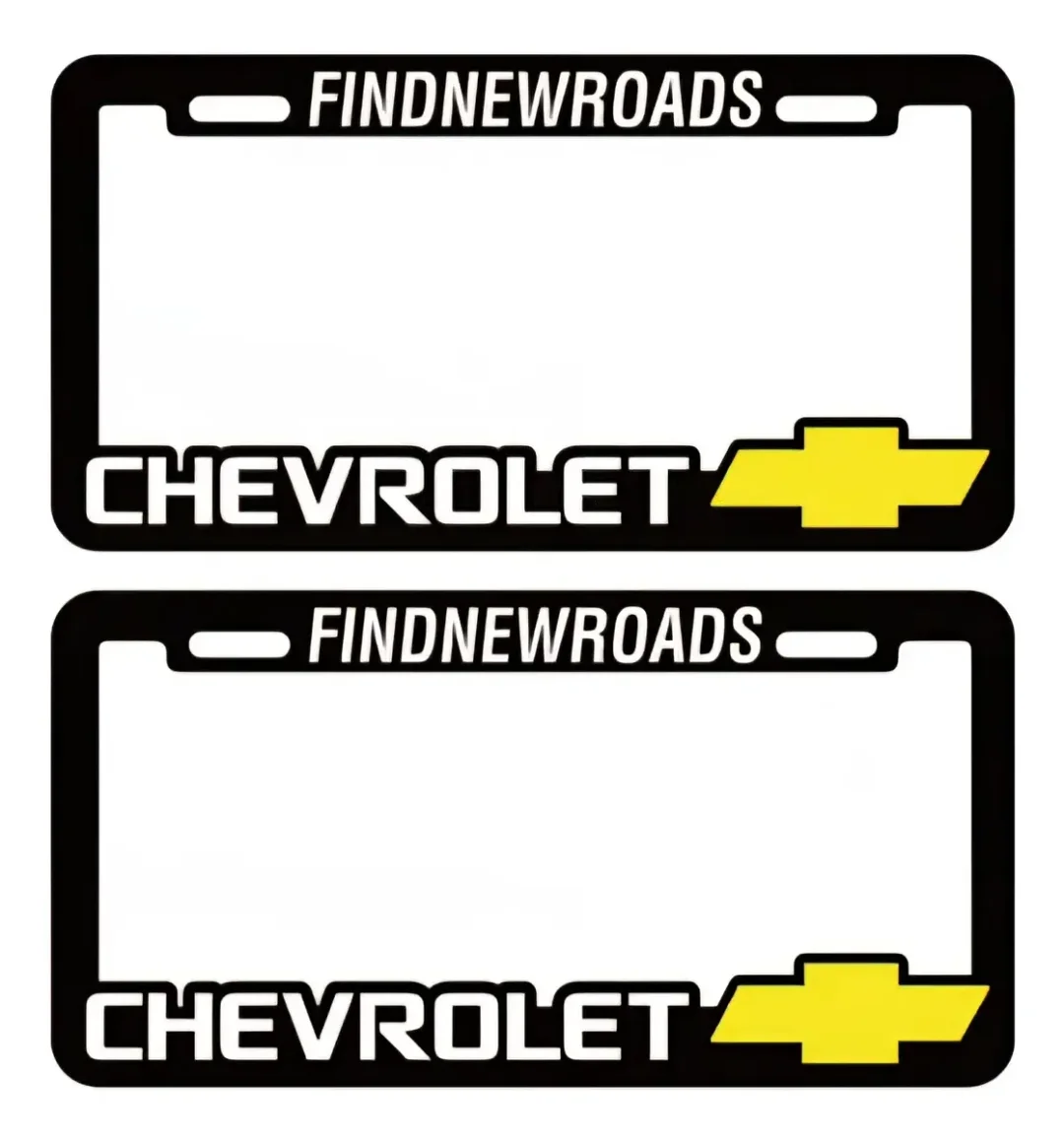 Par de Porta Placas Marco Chevrolet FINDNEWROADS Sin Tornillo