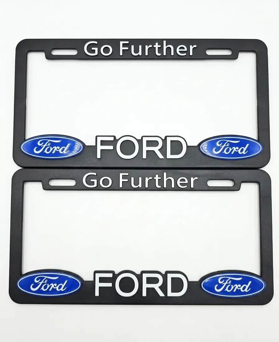 Par de Porta Placas Marco Ford Go Further Sin Tornillo