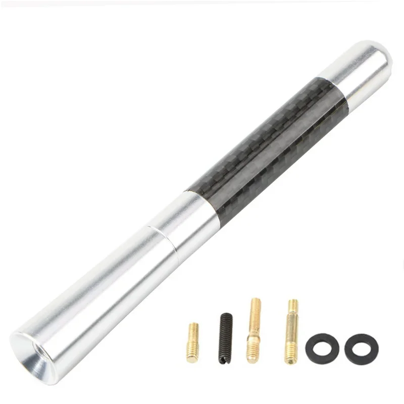 Antena Universal Corta JDM Plateado
