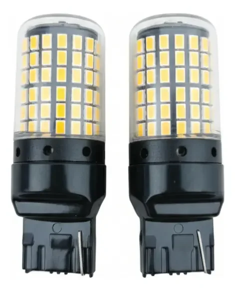 Bombillos Led 7440 Un Contacto Retroceso Cruces Carro 12v Ambar