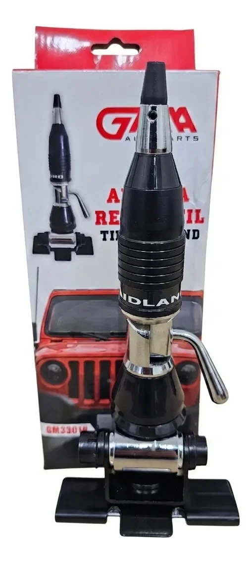 Antena Látigo Universal De Lujo Tipo Midland Para Capot Negro