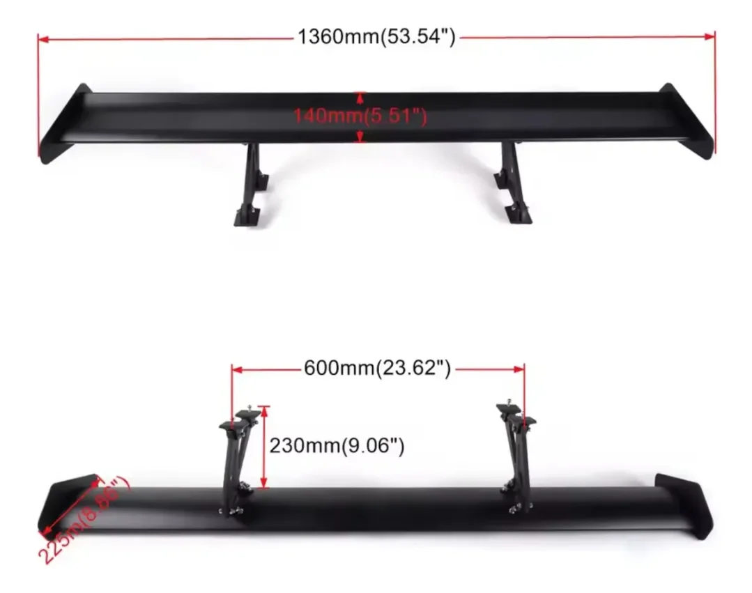 Spoiler Alerón Trasero Universal Tuning Aluminio 130cm · imagen 3