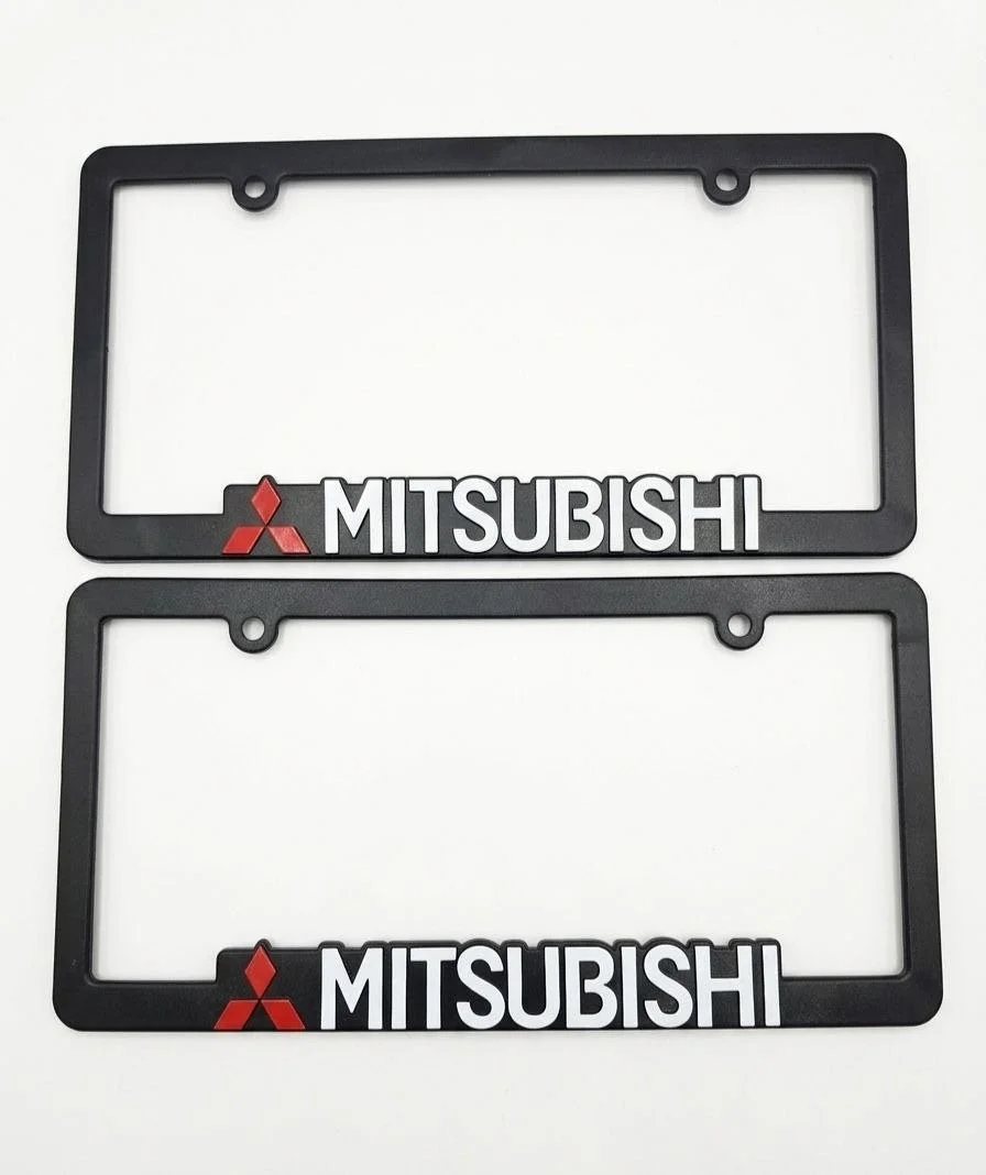 Par de Porta Placas Marco Mitsubishi Sin Tornillo