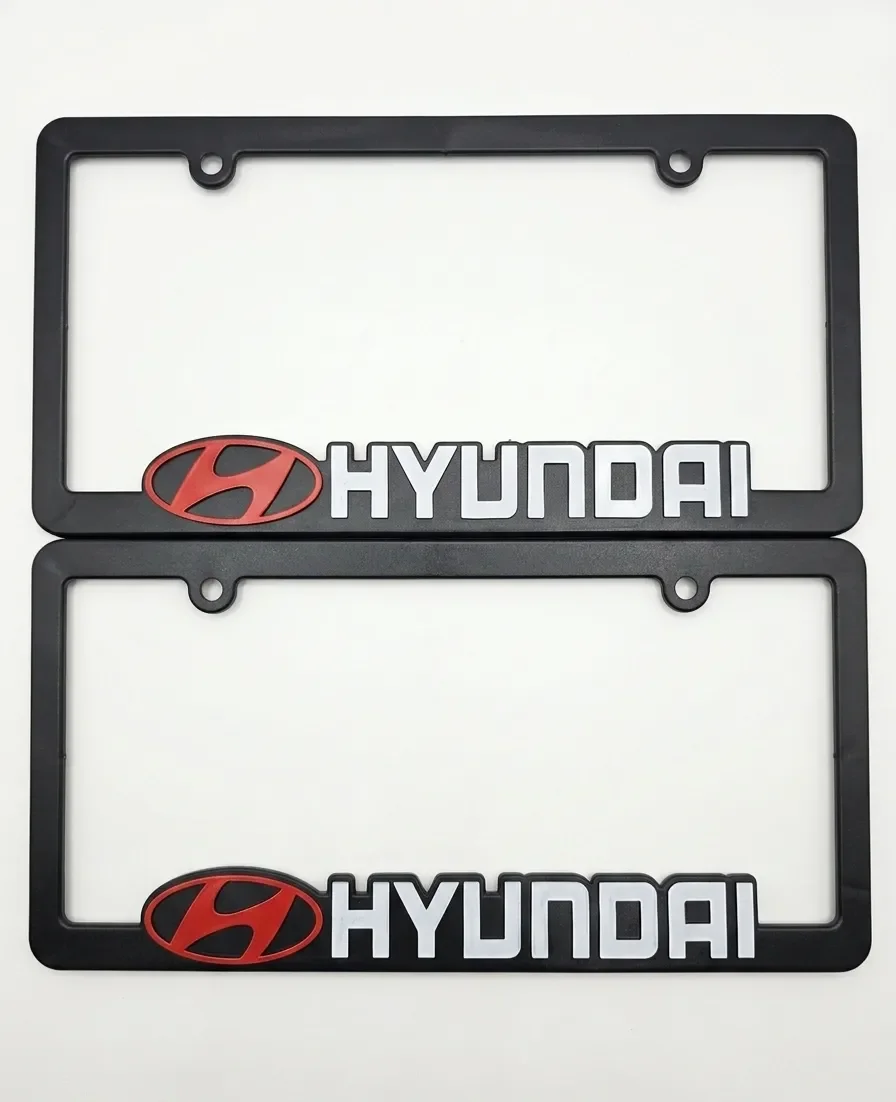 Par de Porta Placas Marco Hyundai Sin Tornillo