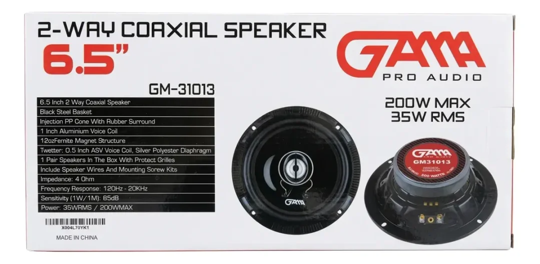 Coaxiales 6.5 Pulgadas 200w Gm-31013 Marca Gama · imagen 3