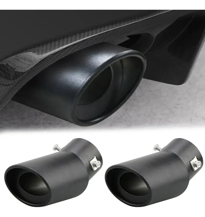 Colas De Escape Sencilla Curva Negra