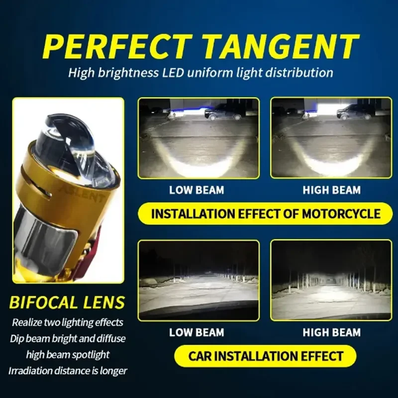 Bombillos Led Proyector Doble Lupa H4 30.000 Lm Autogroup · imagen 4