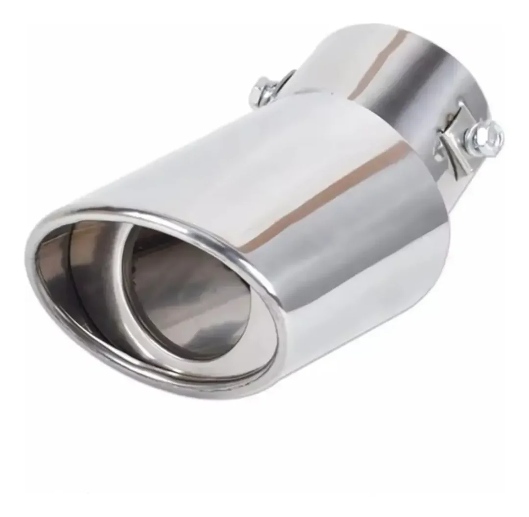 Colas De Escape Sencilla Curva Cromada