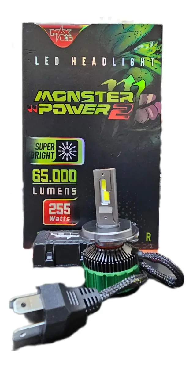 Bombillos Led H4 65.000 Lumens Monster Power 2