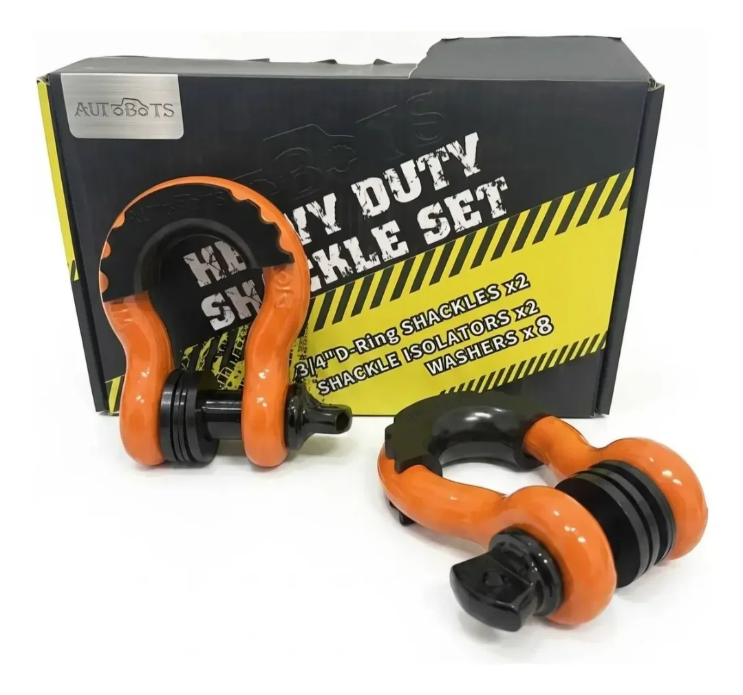 Gancho De Remolque Grilletes Tipo Jeep 4 Ton 3/4 Naranja