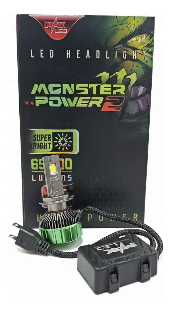 Bombillos Led H7 65.000 Lumens Monster Power 2
