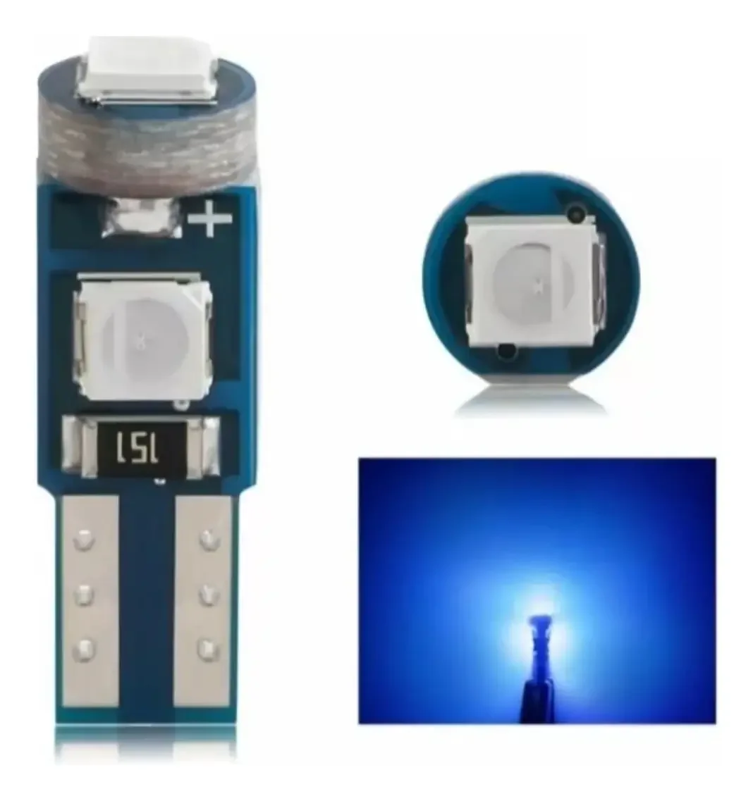 Muelitas Led T5 Para Tablero Cluster De Carro - Azul Hielo