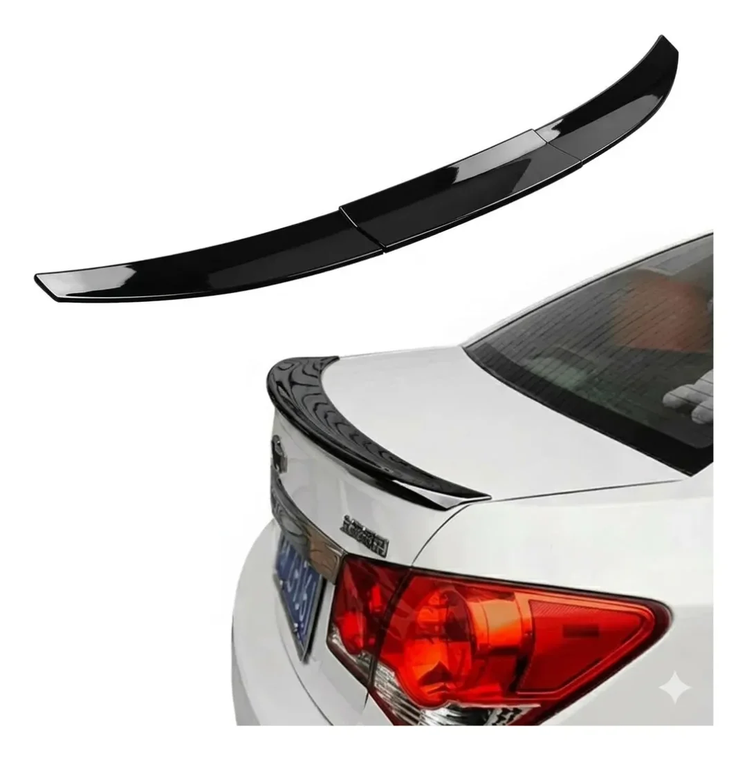 Spoiler Sedan Universal 3 pzas 115cm-125cm negro brillante