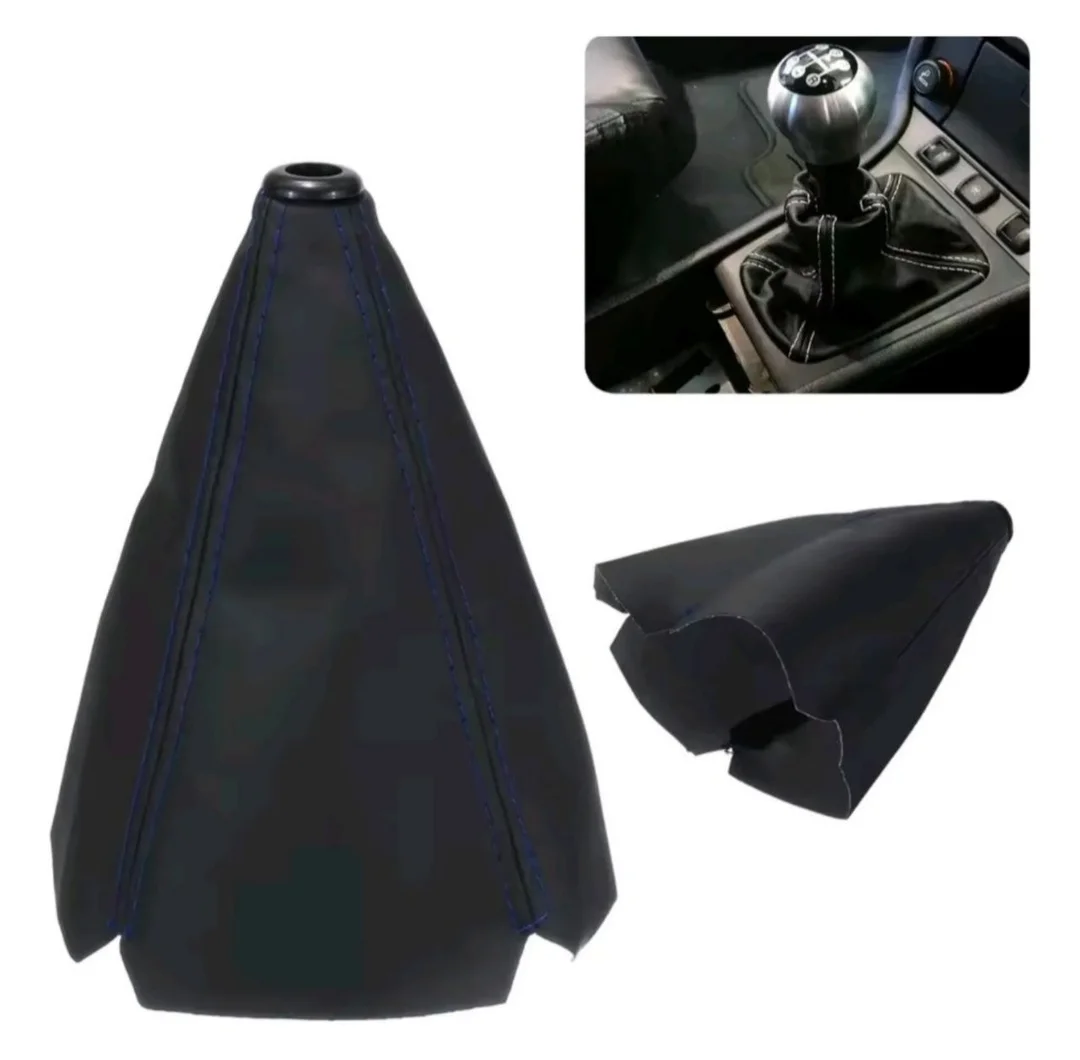 Funda Para Palanca Semicuero Negro/azul
