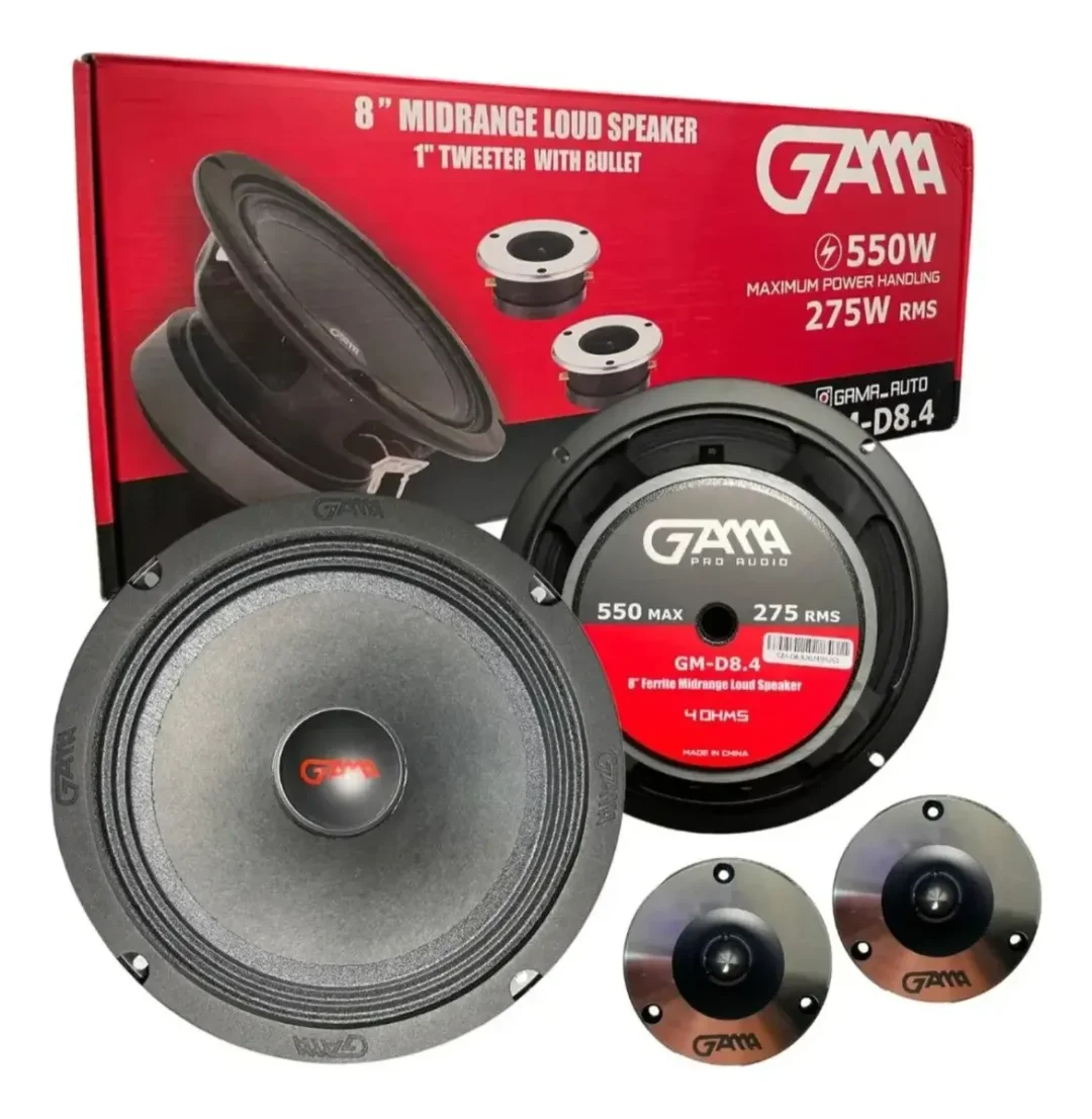 Medios 8 Pulgadas Mas Tweeter 550w Combo Marca Gama