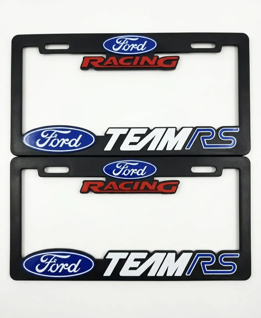 Par de Porta Placas Marco Ford RS Sin Tornillo