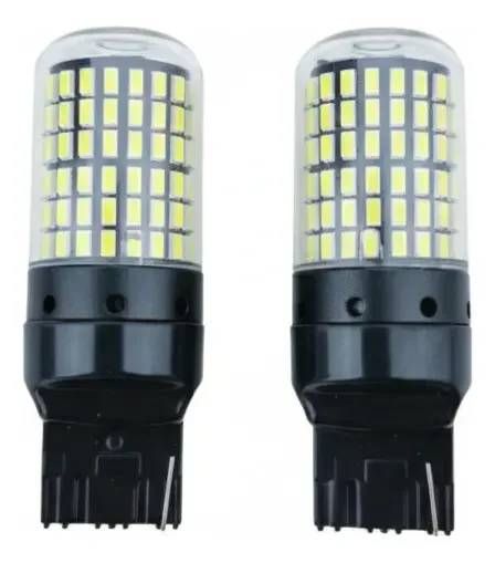 Bombillos Led 7440 Un Contacto Retroceso Cruces Carro 12v Blanco