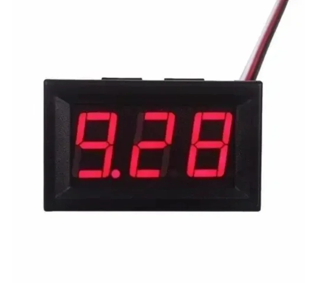 Voltimetro digital empotrable cuadrado display rojo