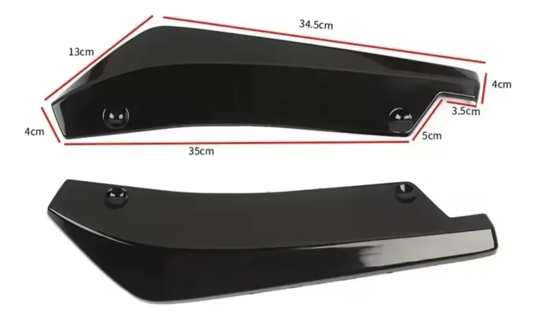 Difusor Lip Body Kit Esquinero Parachoque Trasero Jdm 2 Pcs · imagen 3