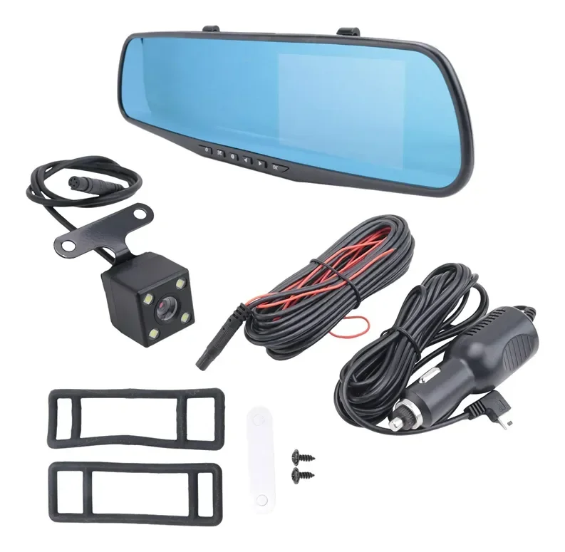 Espejo Retrovisor Con Cámara Dual Grabadora Universal · imagen 2