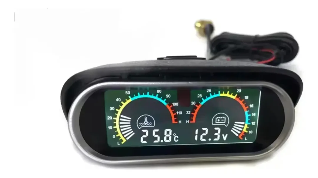 Reloj Digital De Temperatura Y Voltaje Para Carros 12v 24v
