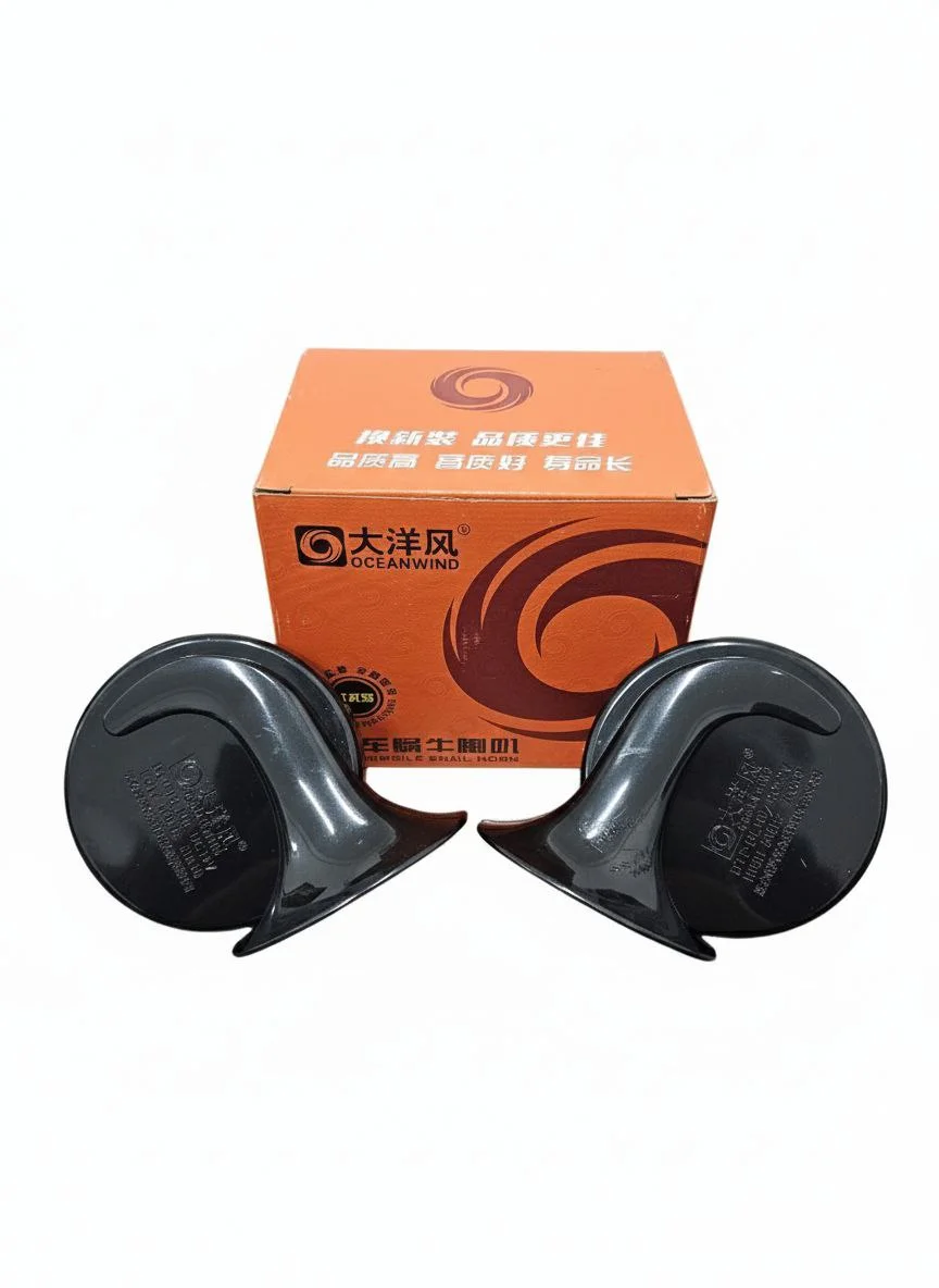 Pitos Tipo Caracol Negro Caja Naranja