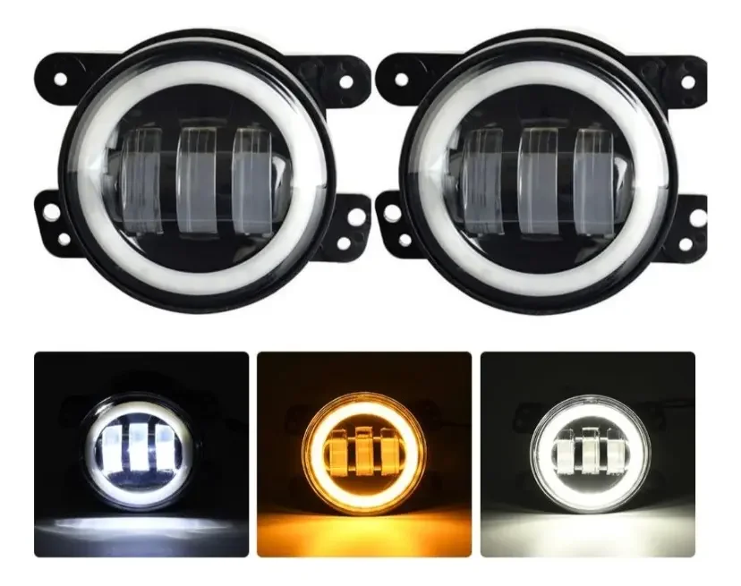 Faros Led Antinieblas 4 Pulgadas Ojo De Ángel Par
