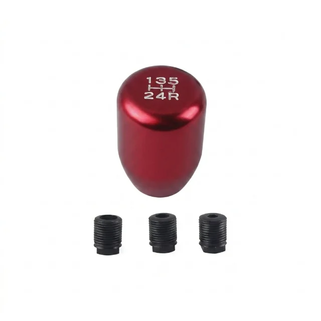 Pomo Universal Para Carros Sincrónicos Estilo Jdm Rojo