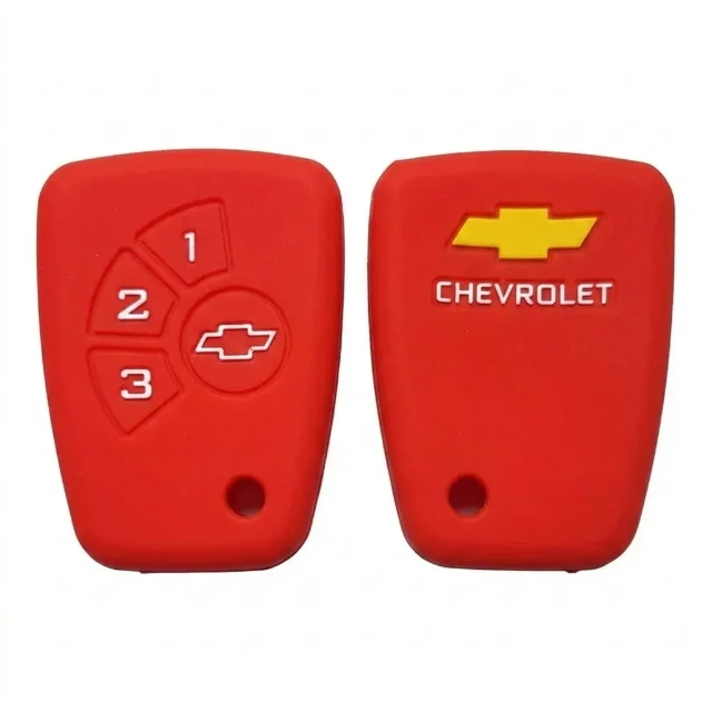 Forro Silicon Marca Chevrolet - Rojo