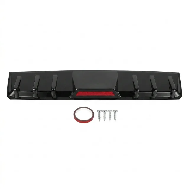 Difusor Parachoque Trasero Con Luz Led Strobo Body Kit Jdm