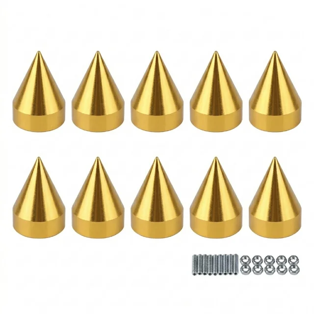 Tornillos decorativos tipo púas JDM - Dorado