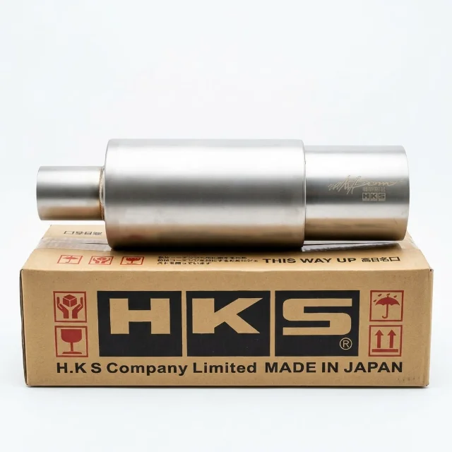 Muffler Resonador Gris Mate HKS 3.5" para Carro