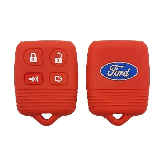 Forro Silicon Marca Ford - Rojo
