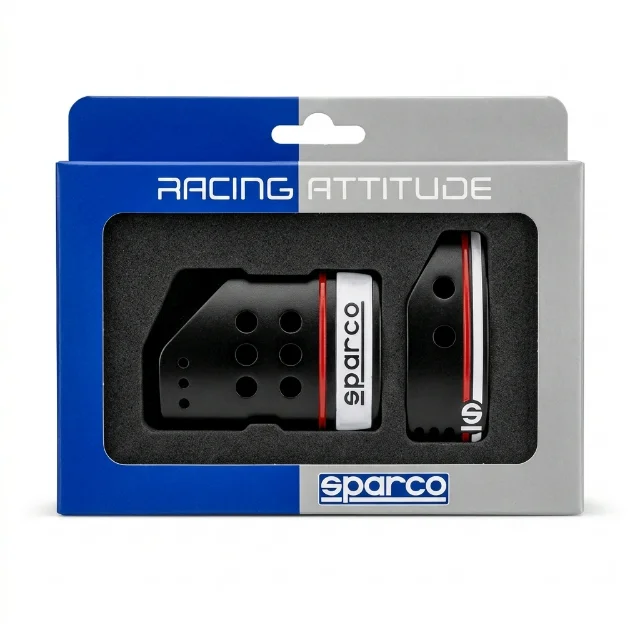 Cubre Pedales Sparco De Aluminio Negro Para Automático